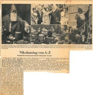 Ausschnitt aus der Wieslocher Ausgabe der Rhein-Neckar-Zeitung vom 8./9.12.1973. 