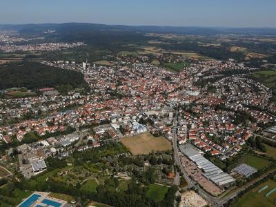 Luftbild von Wiesloch, Richtung Nord-Osten fotografiert.