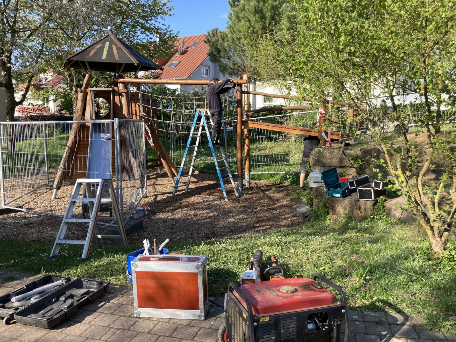 Die Arbeiten am Spielplatz Häuseläcker gehen voran.